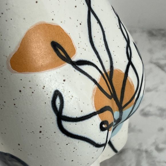 Female Form Body Ceramic Bud Vase Handmade White Floral Abstract Butt Booty Bust - Picture 15 of 17